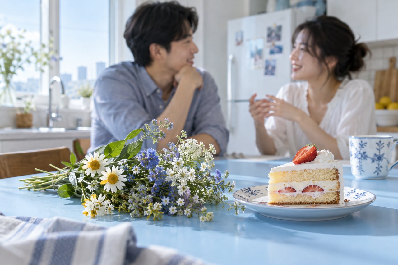 기념일 챙기는 기준이 다른 연인과 미리 이야기할 것 — AI 연출 이미지