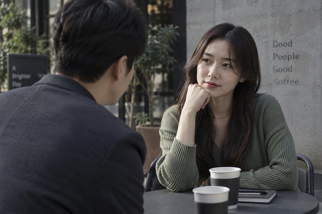 썸 탈 때 나만 질문하는 것 같다면 대화를 어떻게 이어갈까 — AI 연출 이미지