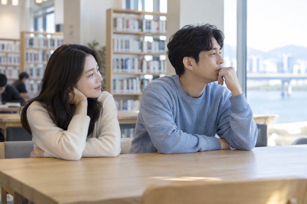바로 대답하는 사람과 생각할 시간이 필요한 사람이 대화하는 법 — AI 연출 이미지